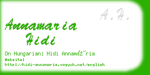 annamaria hidi business card